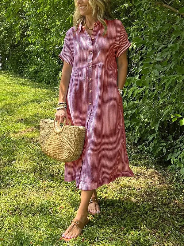 Women’s Dress | Striped Button-Up