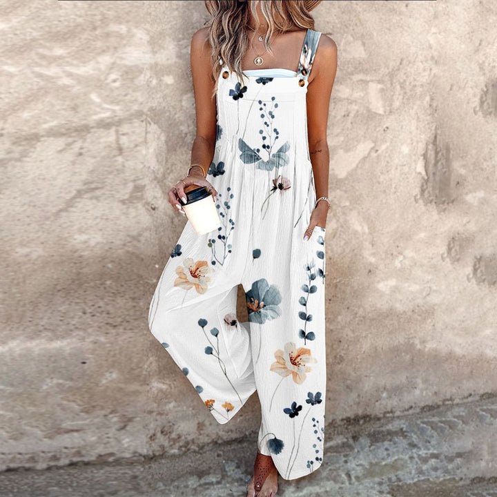 Women's Wide-Leg Jumpsuit | Sleeveless Floral