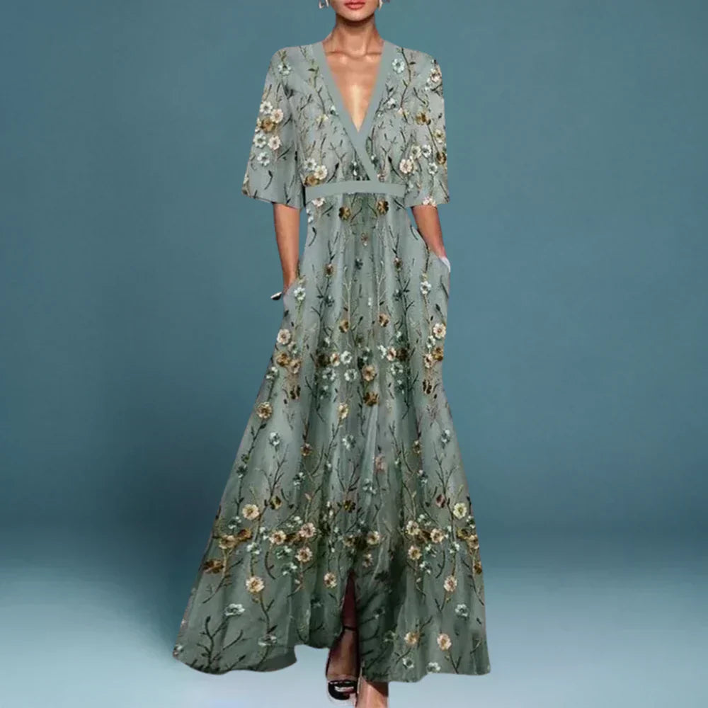 Women's Dress | Floral Maxi Wrap Style