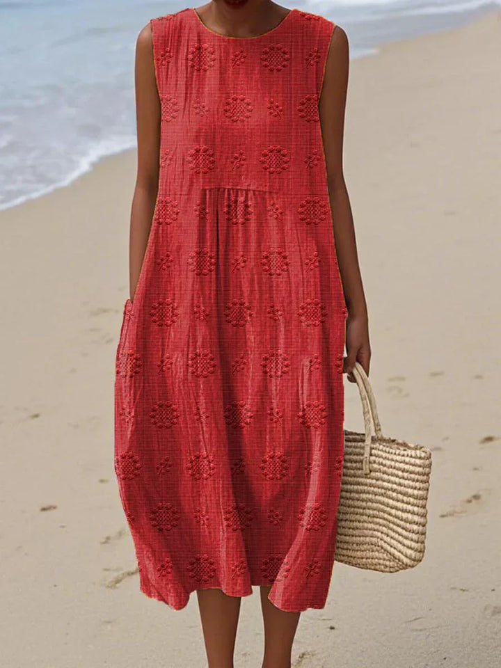 Women’s Dress | Sleeveless Midi Round Neck