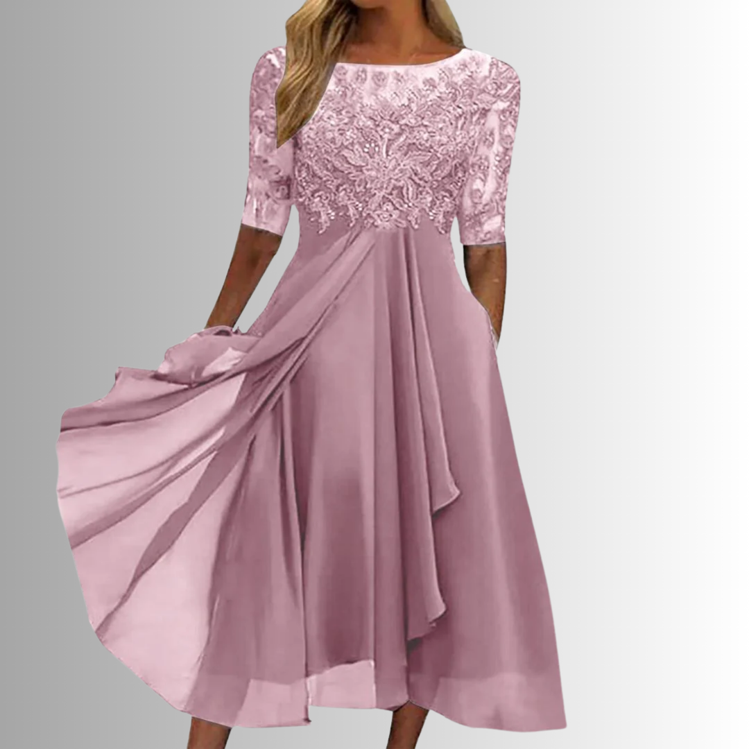 Women's Dress | Lace Top Detail Midi