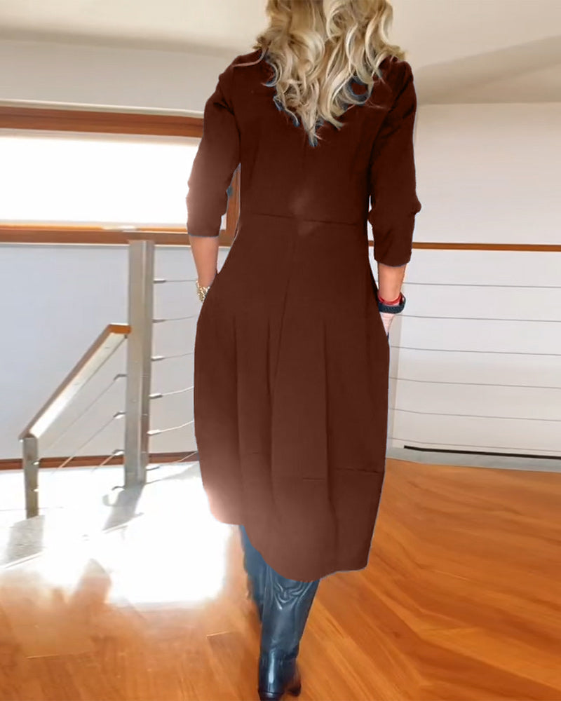 Women's Dress | Round Neck Midi