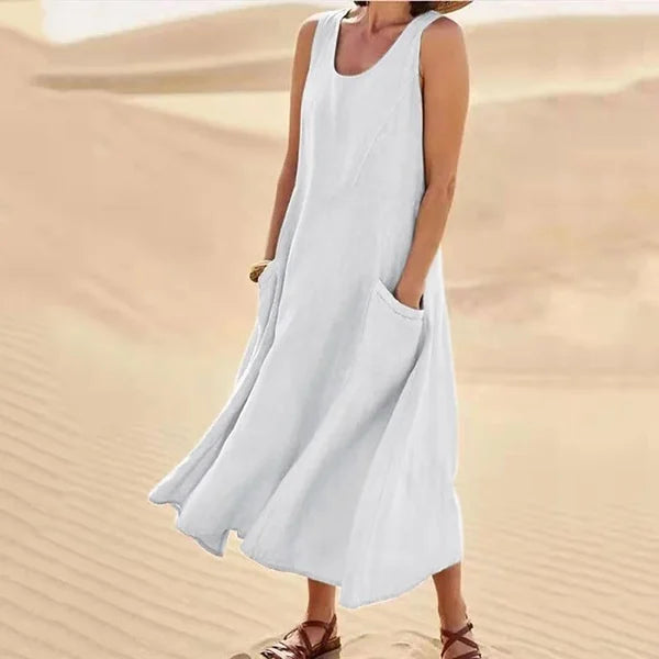 Women’s Dress | Sleeveless Pocket Midi