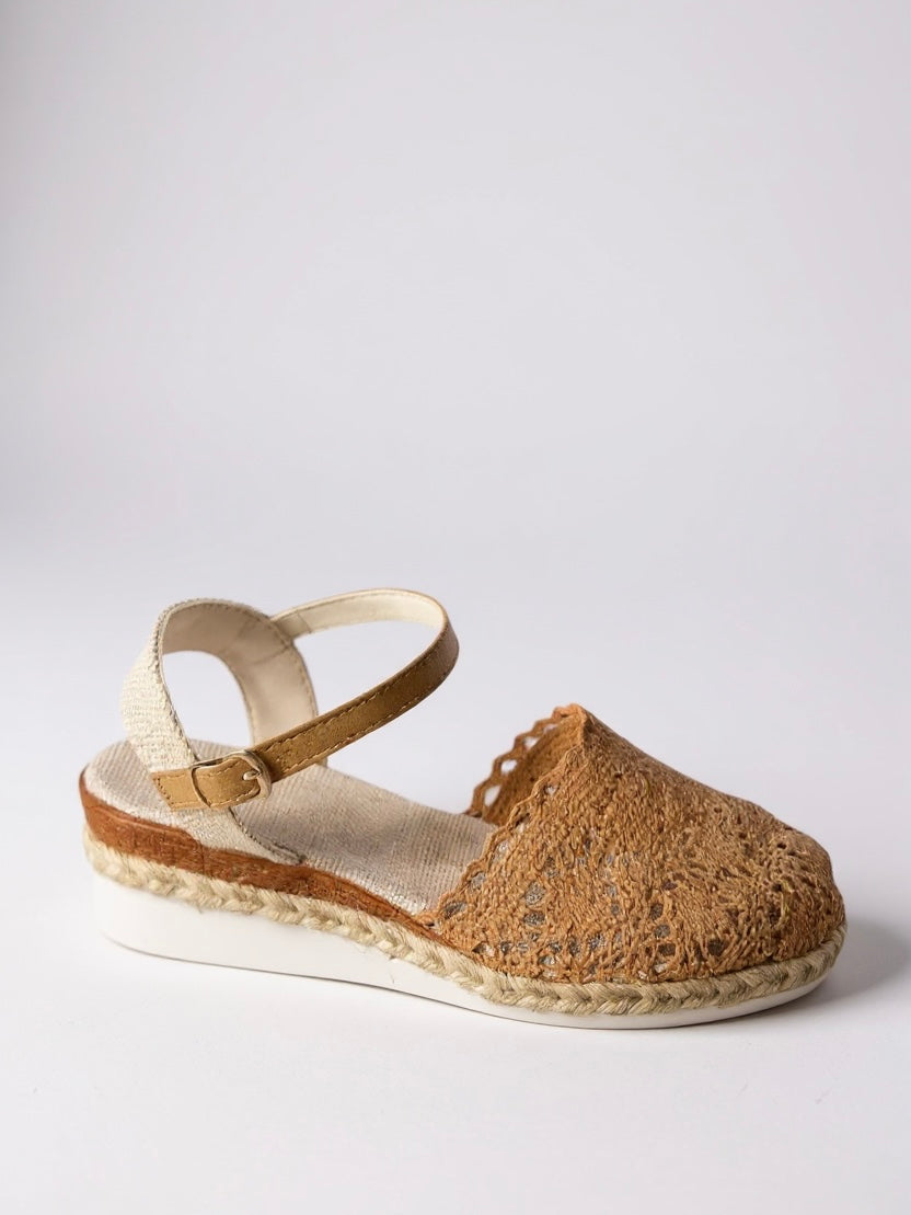 Women's Orthopedic Closed Toe Espadrille Sandals with Ankle Strap