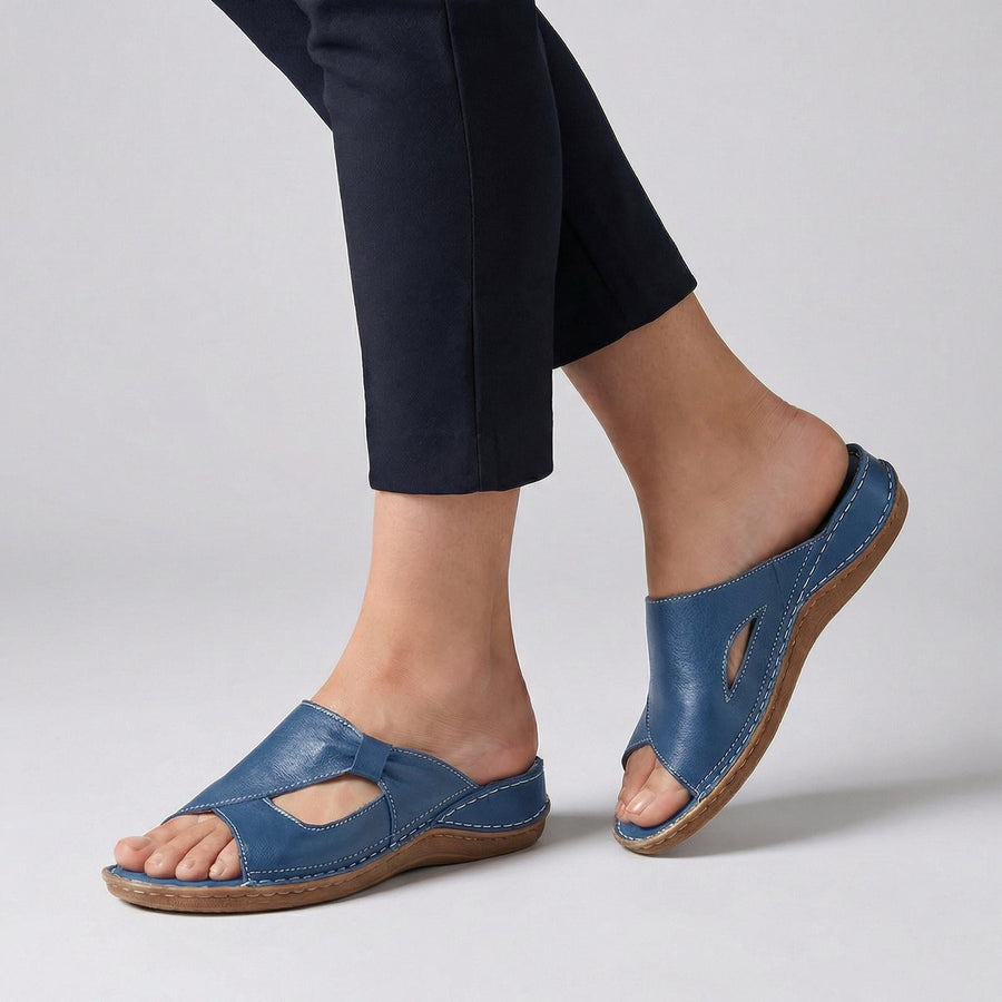 Mia | Orthopedic Slide Sandals Women Open Toe Leather Comfort