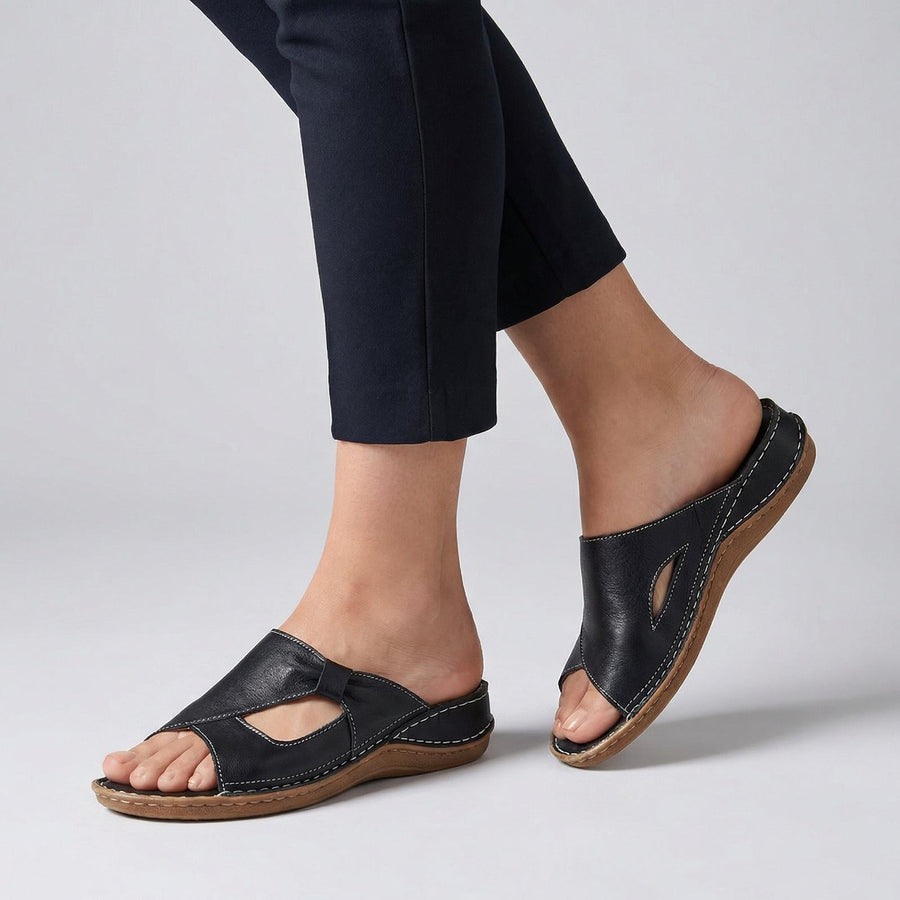 Mia | Orthopedic Slide Sandals Women Open Toe Leather Comfort