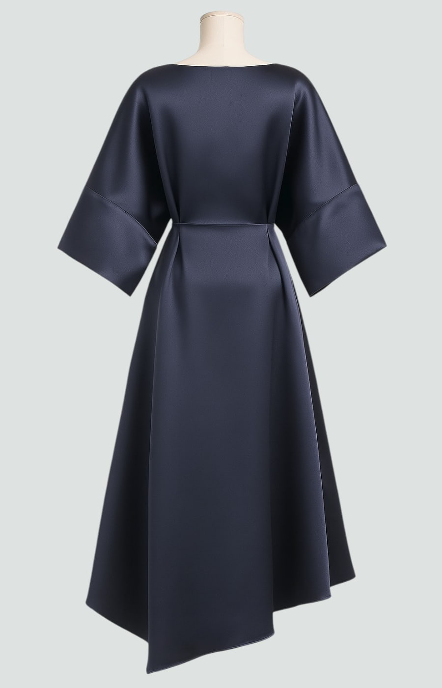 Women's Dress | Draped Midi Batwing Sleeve