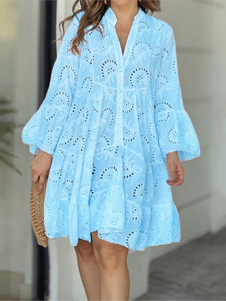 Women’s Dress | Embroidered Tiered Mini
