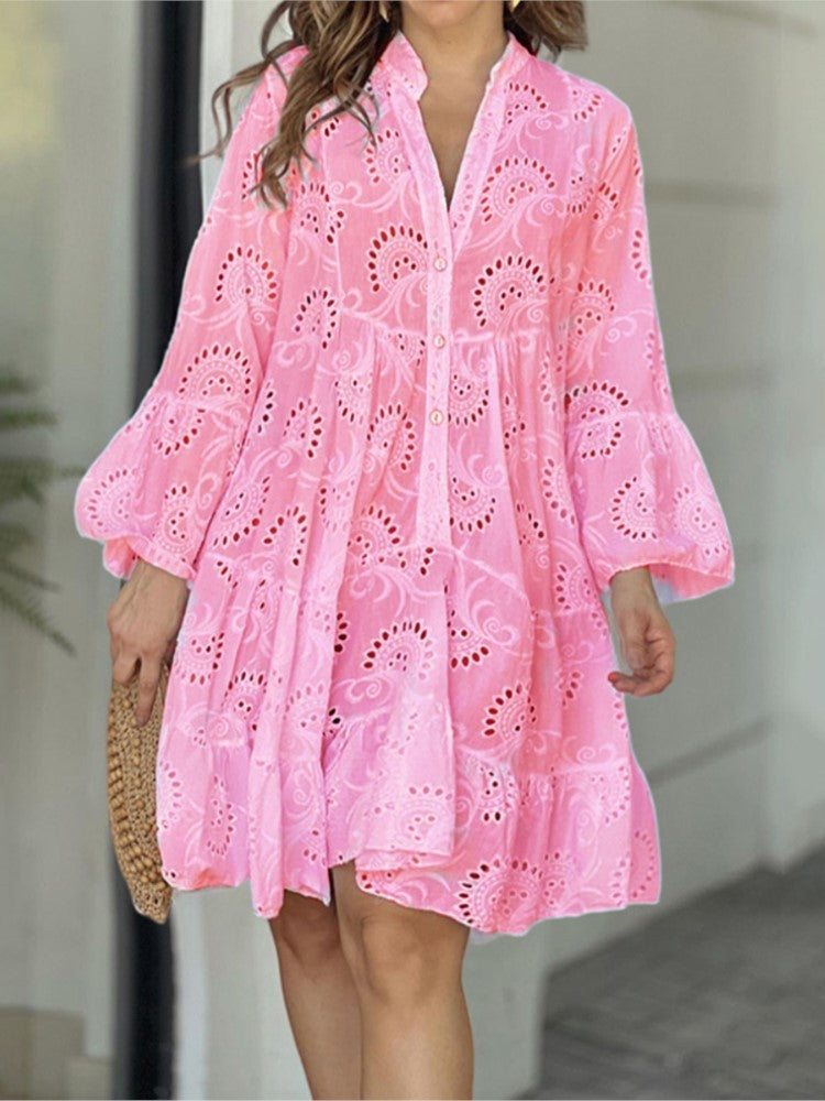 Women’s Dress | Embroidered Tiered Mini