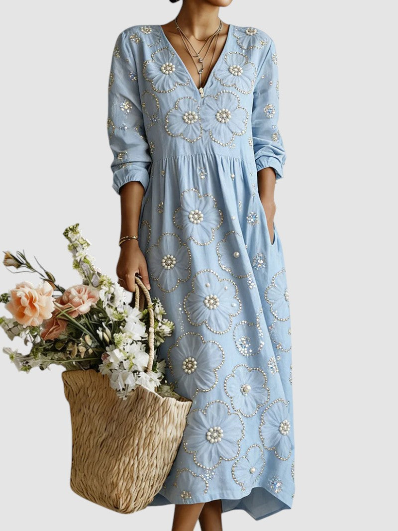 Lena | Floral Midi Dress