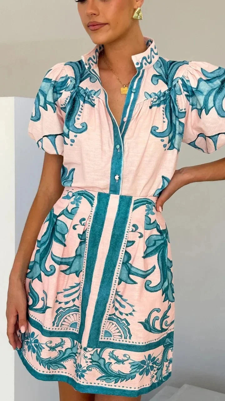 Women's Mini Sundress | Puff Sleeve Floral