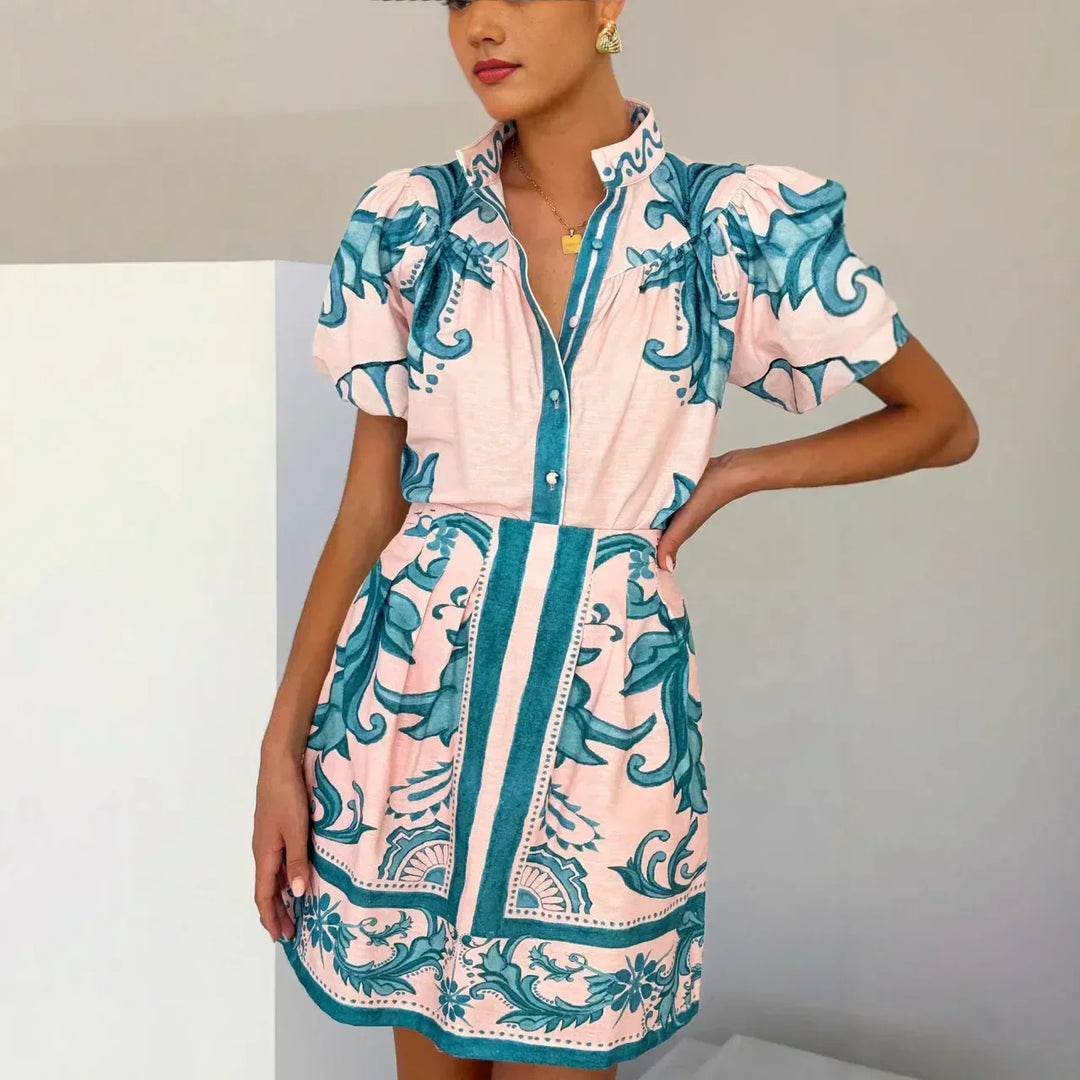 Women's Mini Sundress | Puff Sleeve Floral