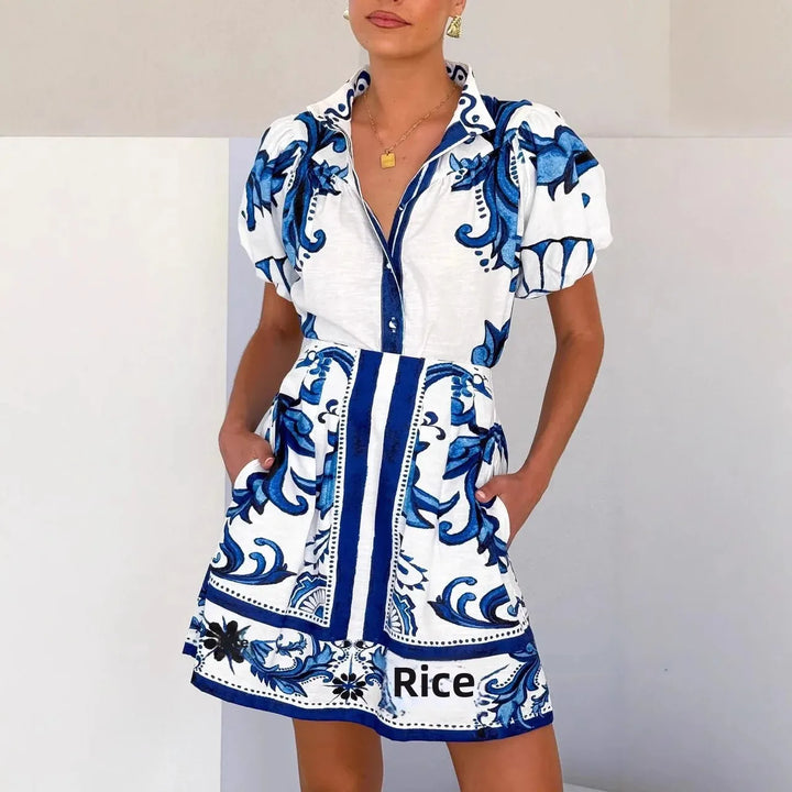 Women's Mini Sundress | Puff Sleeve Floral