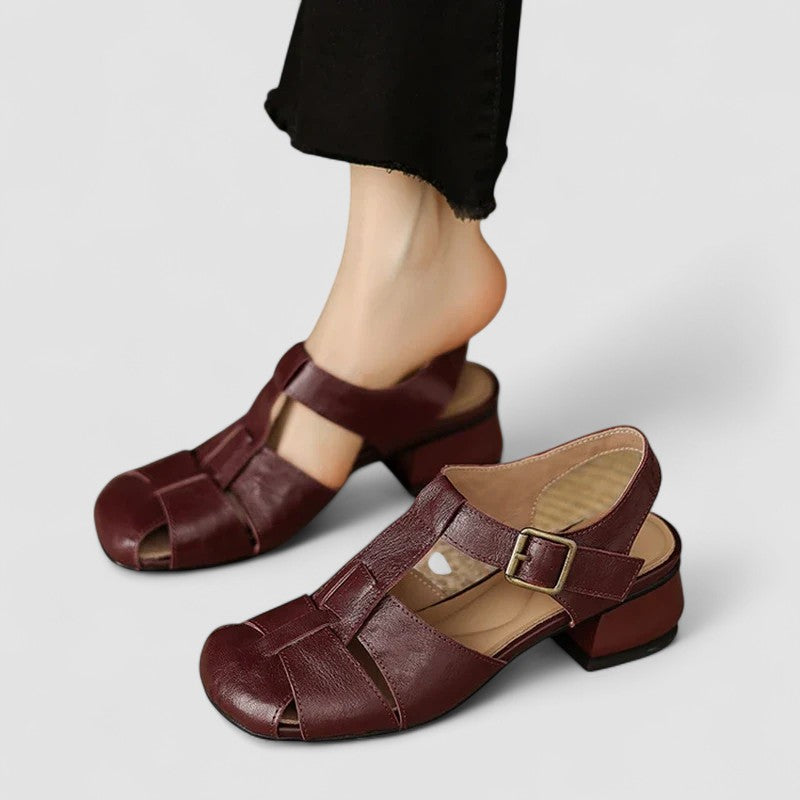 Women's Orthopedic Closed Toe loafers with Side Buckle