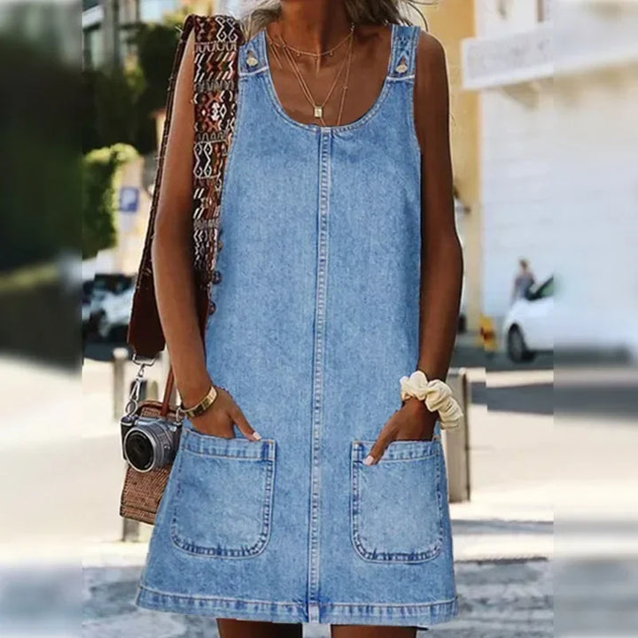 Women's Summer Dress | Two Large Patch Pockets Mini