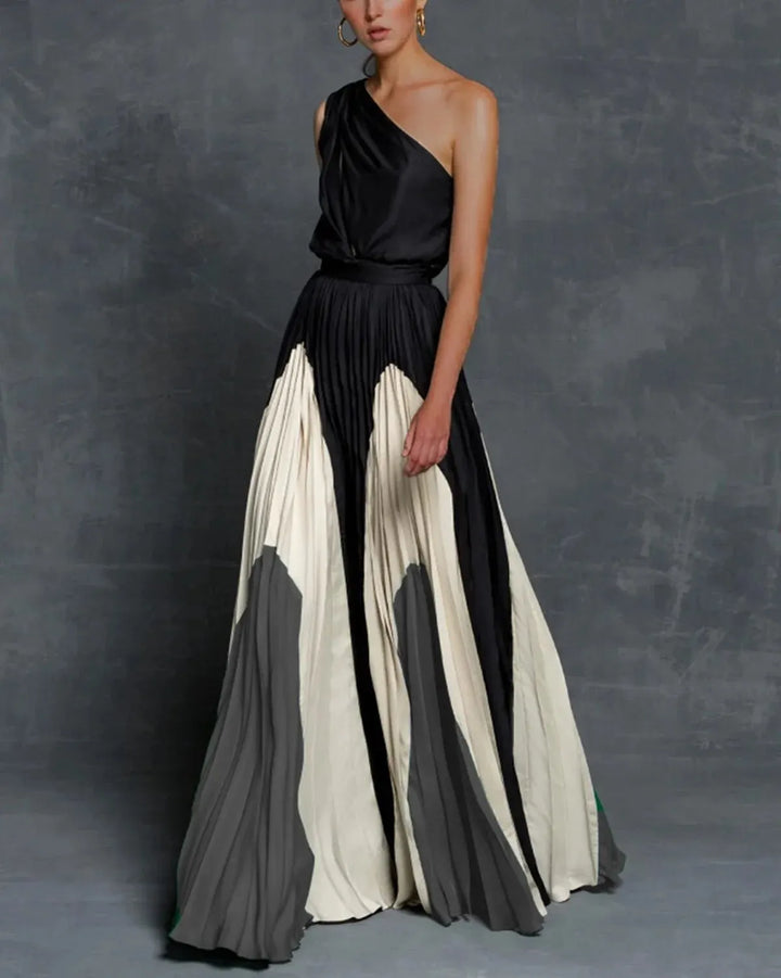 Women's Wedding Guest Maxi Dress | One-Shoulder Pleated