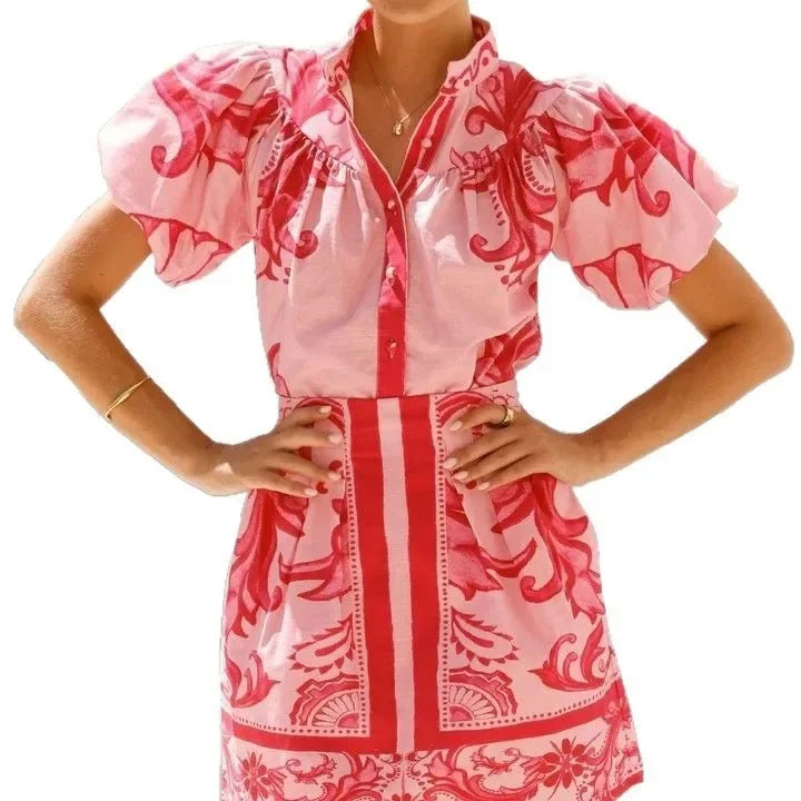 Women's Mini Sundress | Puff Sleeve Floral