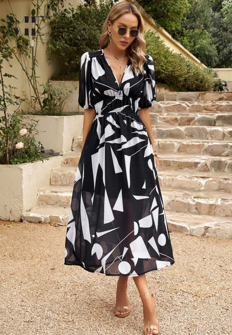 Women's Dress | Floral Print Midi