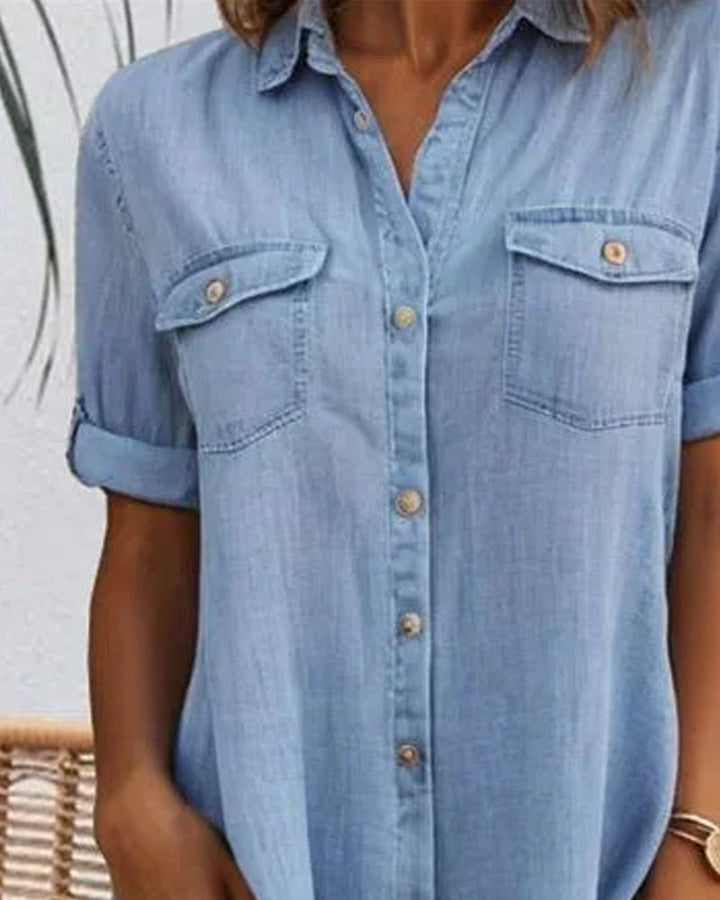 Women's Dress | Collared Button Front Pockets