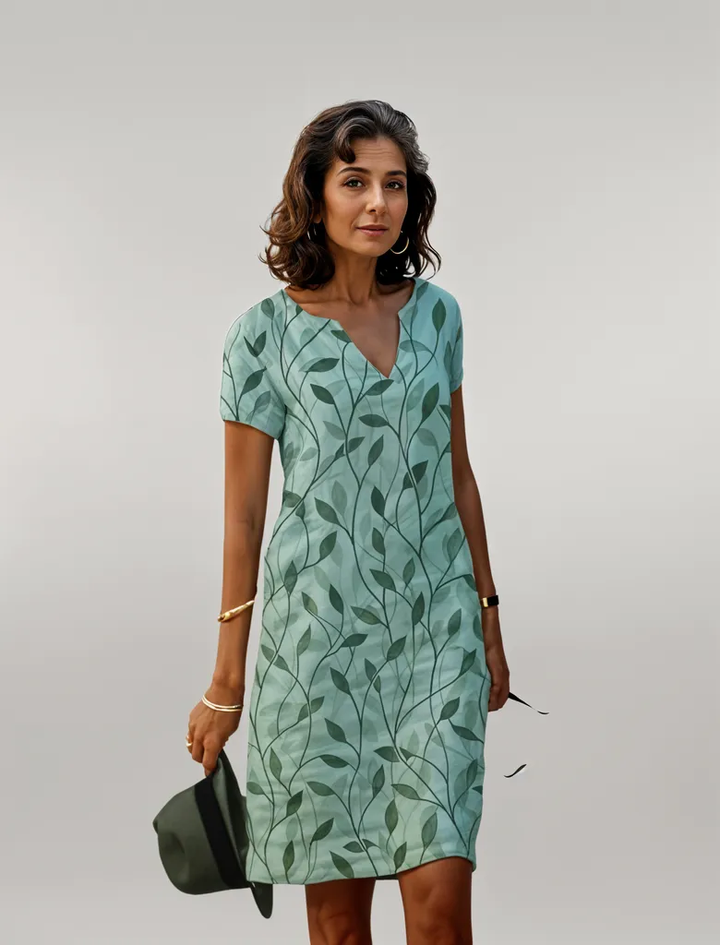 Women’s Dress | Mini Leaf Print