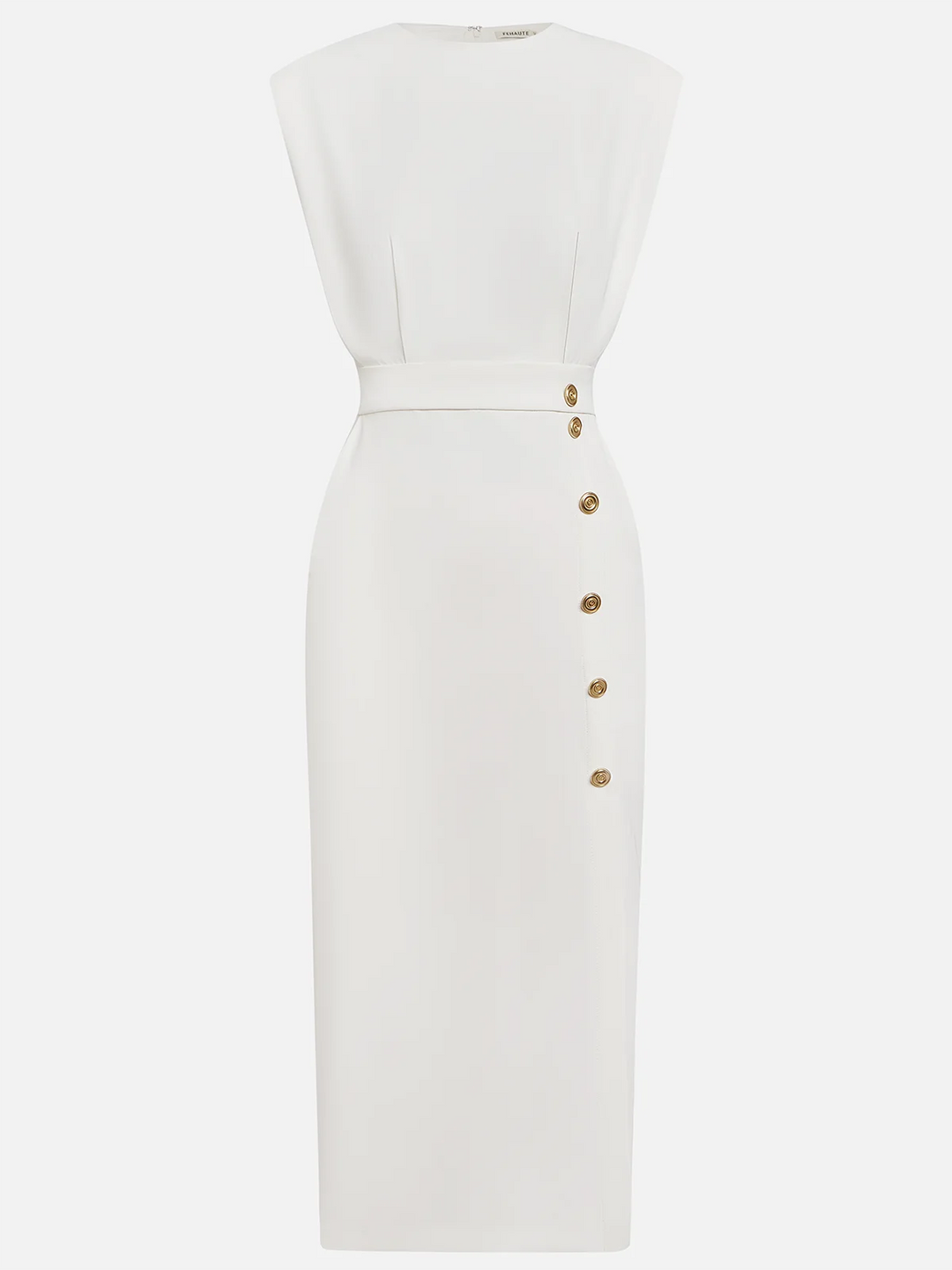 Women’s Dress | Sleeveless Side Button Midi