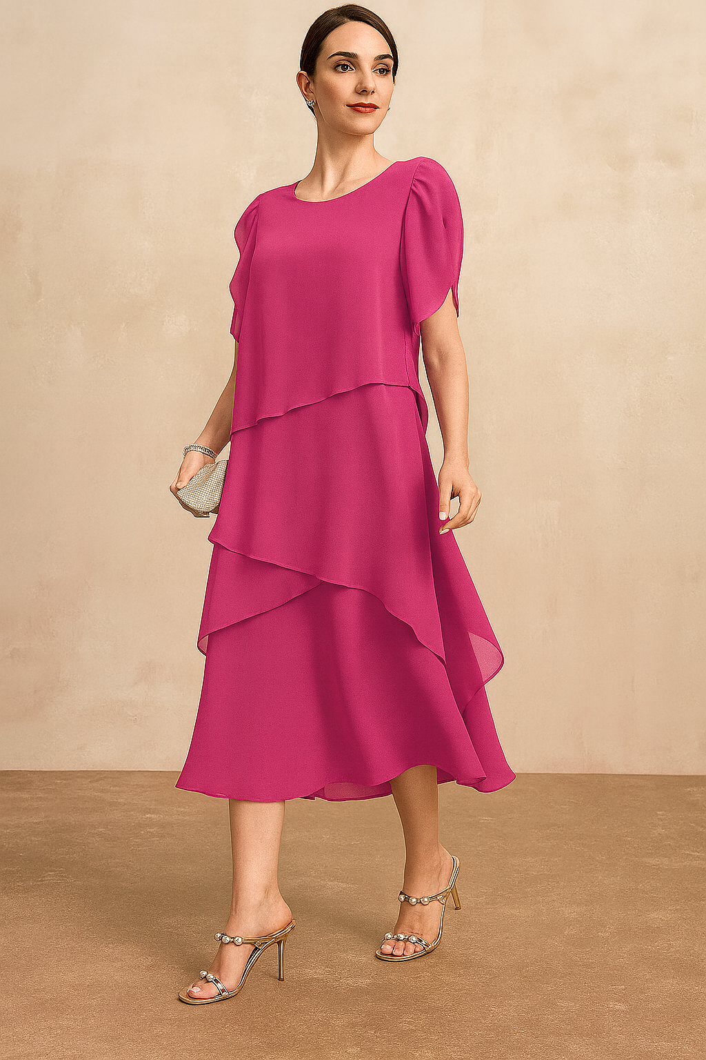 Women's Dress | Tiered Skirt Layers Midi