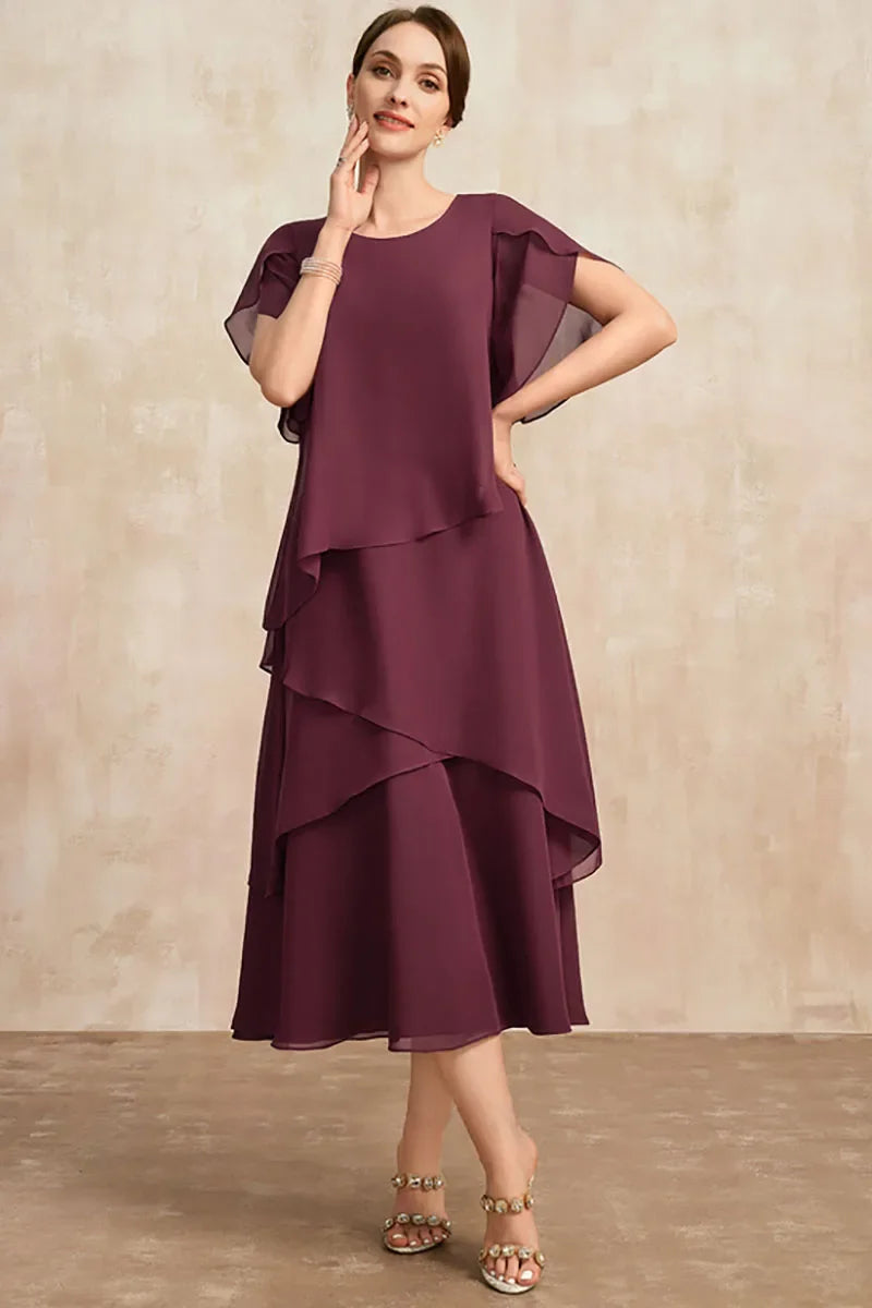 Women's Dress | Tiered Skirt Layers Midi