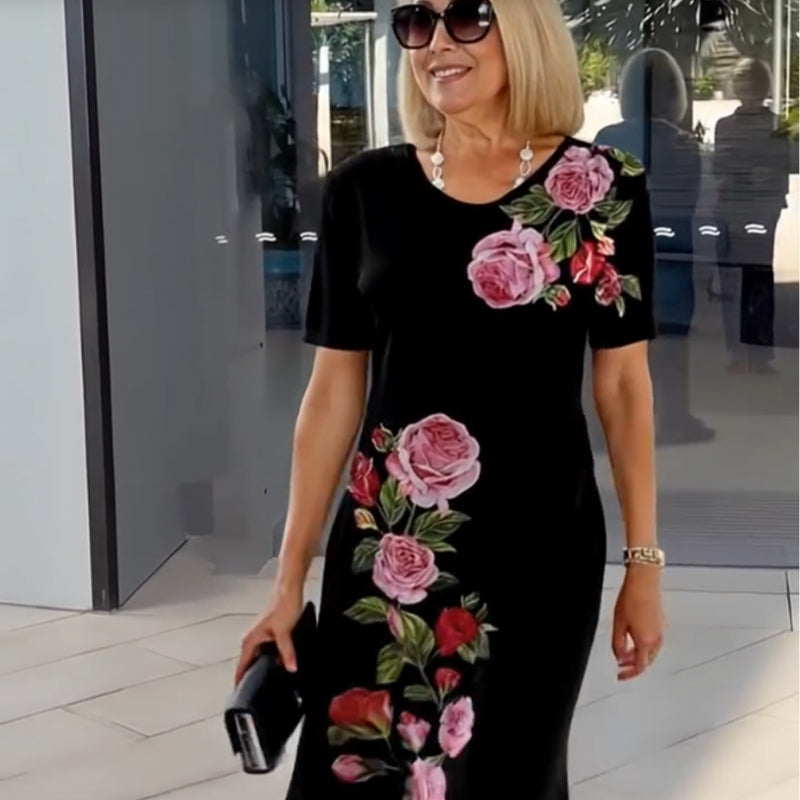 Women’s Dress | Floral Round Neck