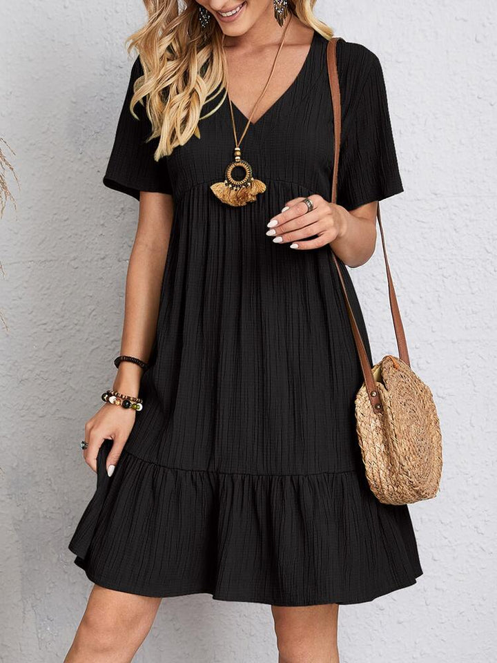 Women’s Dress | Mini Tiered with V-Neck