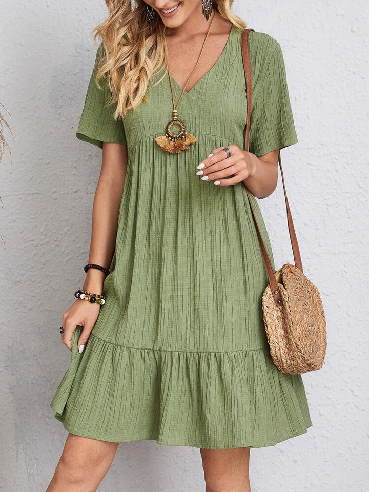 Women’s Dress | Mini Tiered with V-Neck