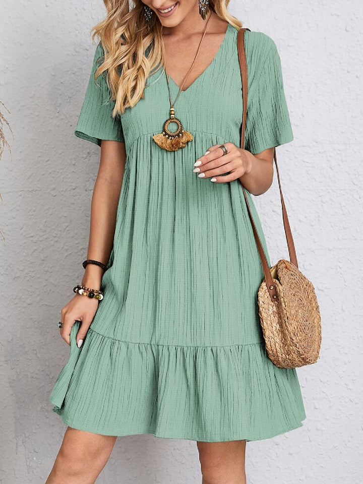 Women’s Dress | Mini Tiered with V-Neck
