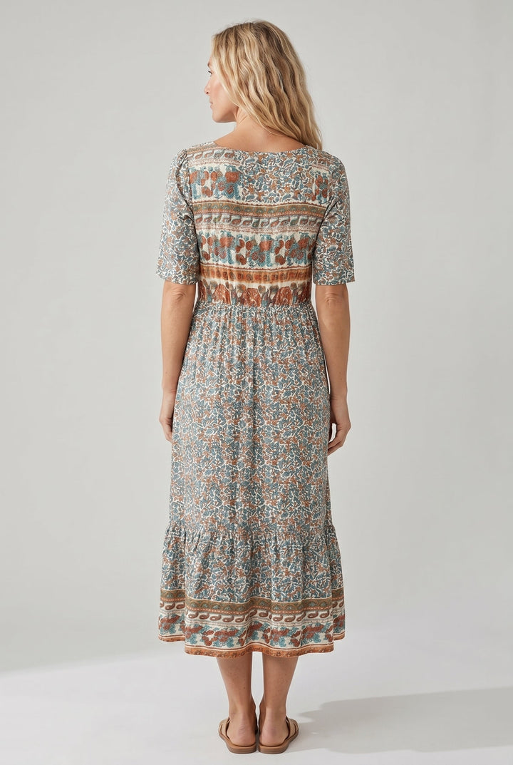 Women’s Dress | Boho Print Midi